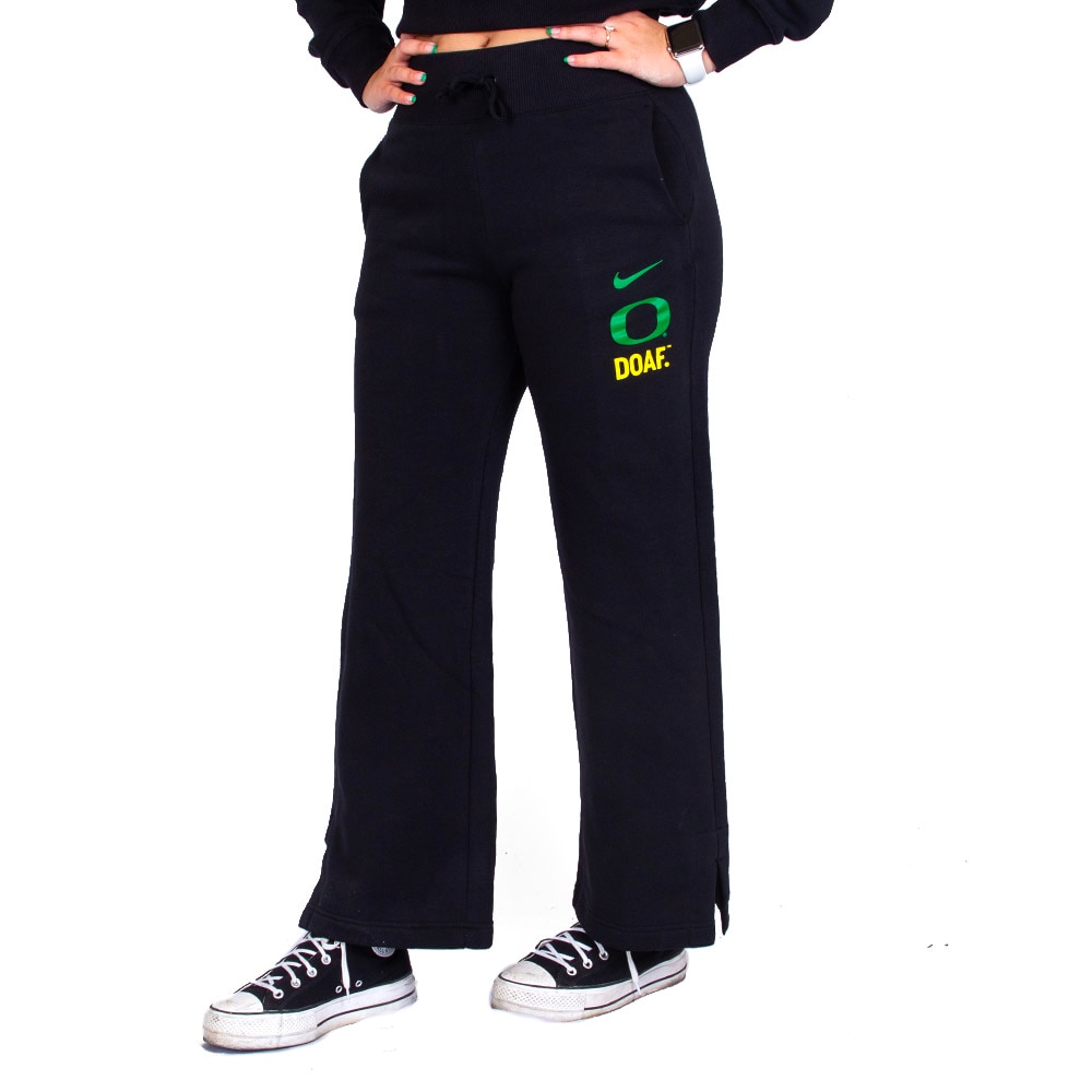 Classic Oregon O, Nike, Black, Pants, Cotton Blend, Women, Ducks of a Feather, Phoenix, Fleece, 915443